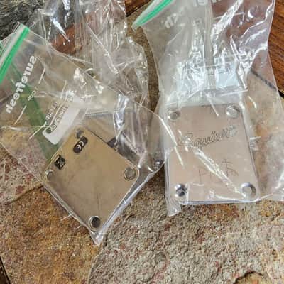 Fender lot 4 MIM/Squier neck plates for strat/tele/bass image 3