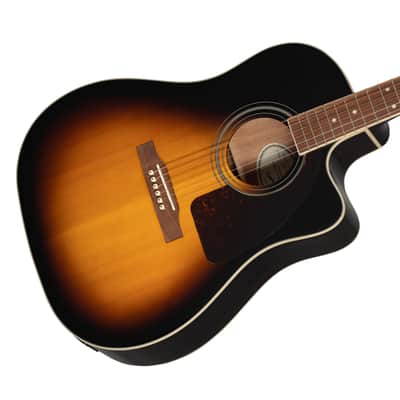 Epiphone J-45 EC Studio Solid Top Ac/Electric Vintage Sunburst image 4