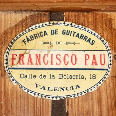 Francisco Pau ~1890 early Spanish guitar in Torres Style - outstanding construction + sound -check video image 8