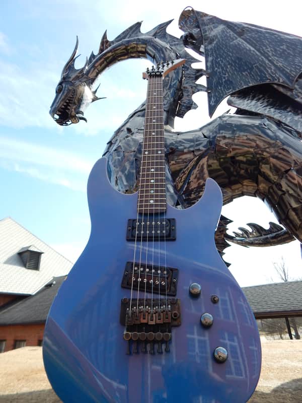 Kramer Pacer 1985 - Flip Flop Blue/Purple Tilted Bridge Pickup image 1