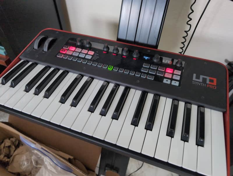 IK Multimedia UNO Synth Pro 37-Key Analog Synthesizer 2021 - Black image 1