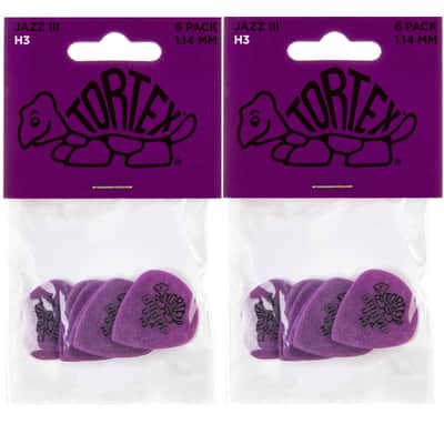 Dunlop Guitar Picks Tortex Jazz 12 Picks Sharp Tip Heavy 472PH3