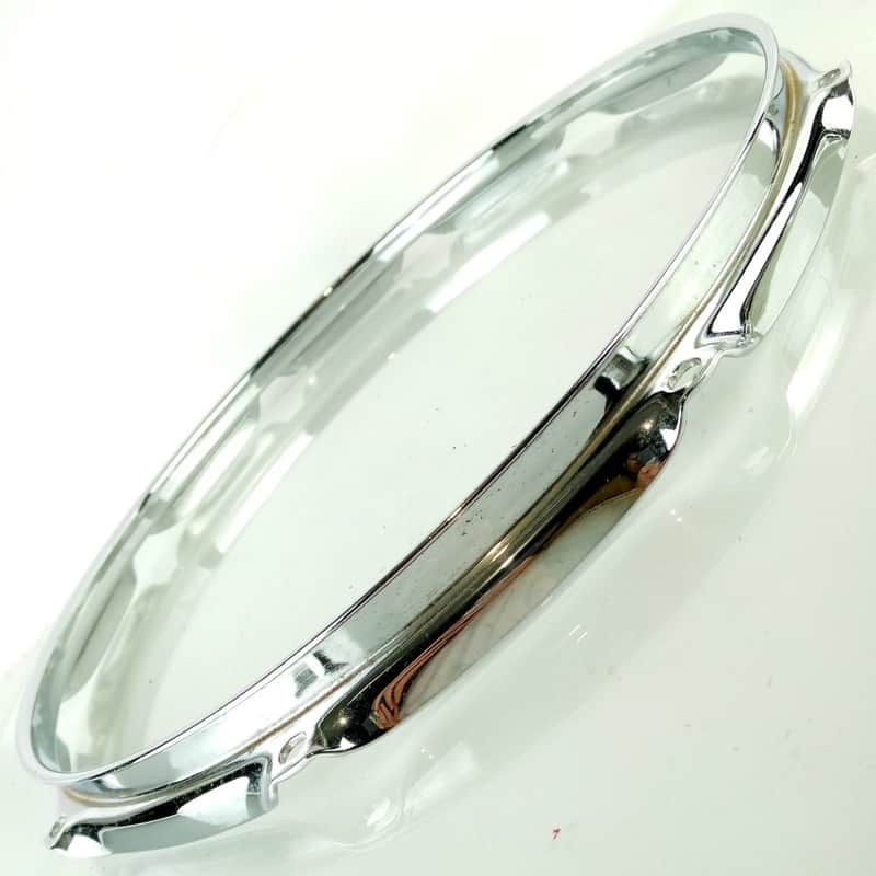 Ludwig 14"2.3mm 10Lug Snare/Tom Drum Batter Rim/Hoop Chrome Triple Flange USA80s image 1