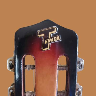 1960s Terada-T Haruo C-312 Folk Guitar Sunburst Solid Spruce/Maple Nylon String, Luthier Restored image 4