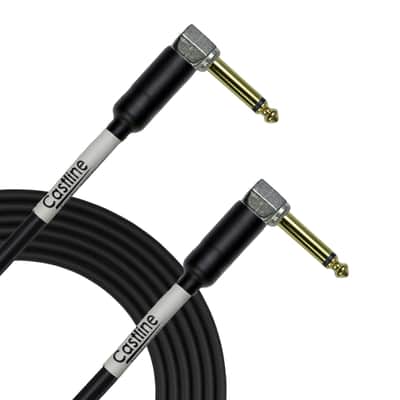 100 Ft Castline 1/4" TS Right Angle to 1/4" TS Right Angle Speaker Cable Mogami 3082 image 1