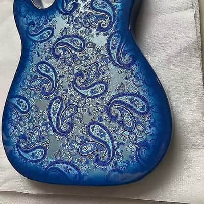 Mahogany Telecaster Tele Style Guitar Body in Vintage Blue Amoeba Finish image 6