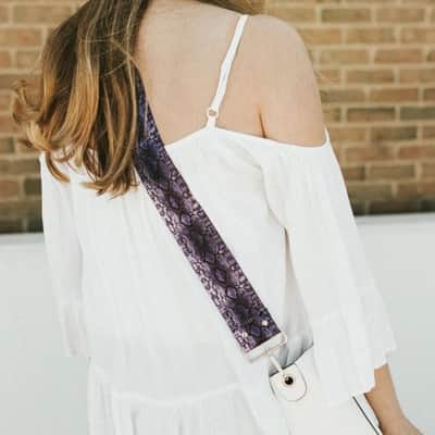 Guitar Strap | Handbag Strap |  Purple Snakeskin image 2