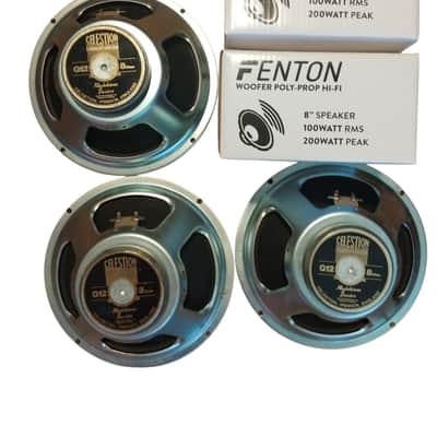 Lot de 5 enceintes Celestion G12 8ohm rock driver junior + FENTON 8" image 1