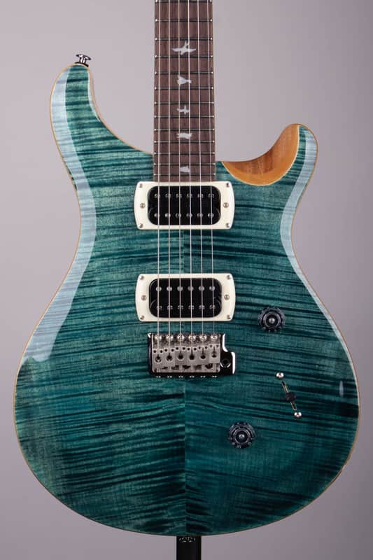 PRS SE Custom 24 Electric Guitar - Slate Blue - Flame Maple Top with Gig Bag image 1