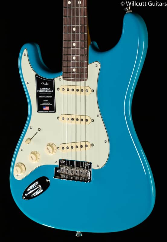 Fender American Professional II Stratocaster Rosewood Fingerboard Miami Blue Left-Hand (652) image 1