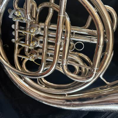C. G. Conn 8D Silver Double French horn. Made in USA image 10