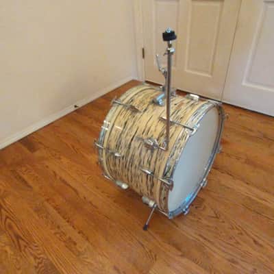 Pearl Vintage President 14 x 22 Bass Drum White Tiger Eye Finish All Original Japan Made! image 4