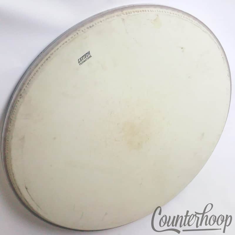 *Gretsch Permatone 24" Bass Drum Head 60s Round Badge RB USA Coated Batter/Reso* image 1