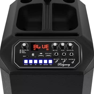 Double 10" Portable PA Bluetooth Speaker with Subwoofer – DJ Party Sound System with MIC & FM image 2