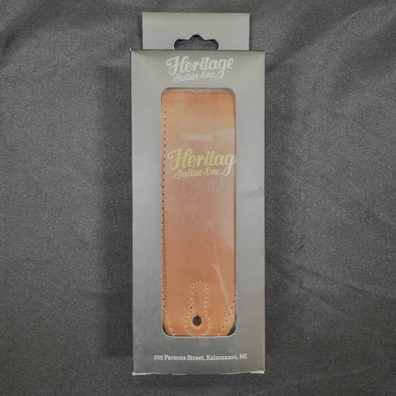 Heritage Guitars Premium Leather Guitar Strap - Brown image 1