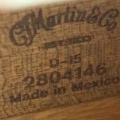 Martin D-15E Dreadnought Acoustic-electric Guitar - Natural Lefty image 12