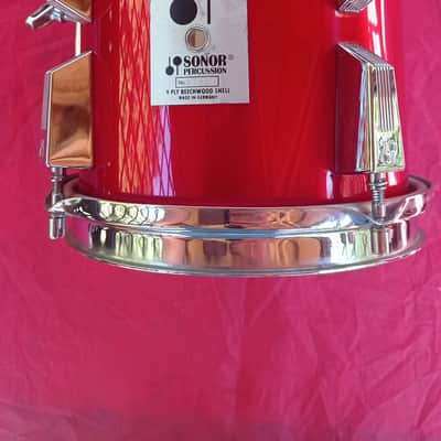 Ultra Rare Vintage 1987 Sonor Phonic Plus 8x8" Tom - Candy Apple Red - Excellent Condition image 2