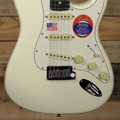 Fender Jeff Beck Stratocaster Electric Guitar Olympic White w/ Case "Mint Condition" image 1