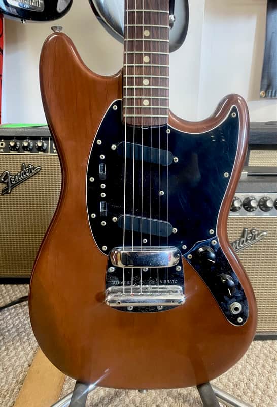 1975 Fender Mustang with Rosewood Fretboard - Walnut (Mocha) image 1