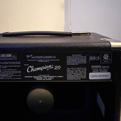 Fender Champion 20 20-Watt 1x8" Guitar Practice Amp 2013 - 2024 - Black image 5
