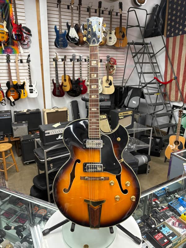 Ventura V1300 Archtop Electric Guitar 1960s Sunburst Japan No Case image 1