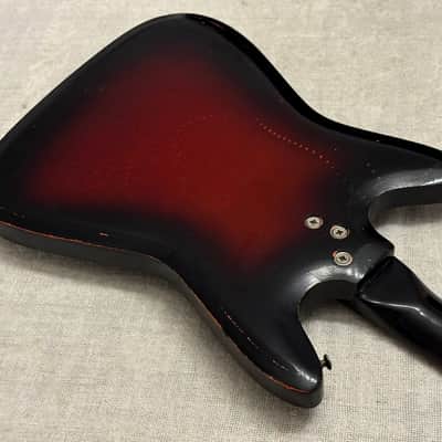 1960’s Kay Vanguard II Single Pickup Garage Rock Guitar “Red Devil” Red Foil Reflector Model USA image 20
