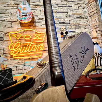 Nik Huber LEFT HANDED  KRAUSTER II “ Custom Shop” KORINA &  Super Flame Top  2016  Charcoal Black image 8