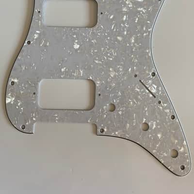 New 4 Ply White Pearl Fits Fender Double Fat HH Stratocaster Humbucker Guitar Pickguard image 1