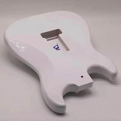 Poplar Wood Strat Style Guitar Body in White image 3