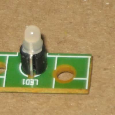 very lightly used genuine BOSS LED (has white bulb that lights RED) from BF-3 Flanger (NO pedal included) on very small green rectangle shape circuit board with three wire ribbon (genuine Boss item)  2000s to 2020s (specifically from 2018) image 2