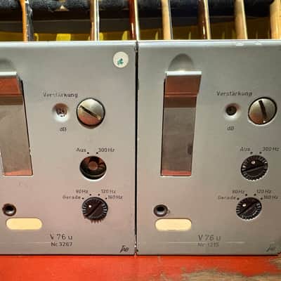 Four Telefunken TAB V76 Tube Preamps in Rack image 3