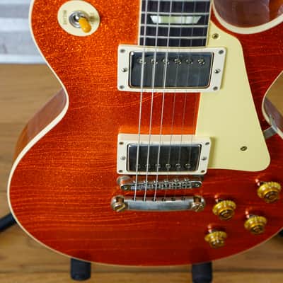 Custom Shop Murphy Lab '57 Les Paul Custom Ultra Light Aged - Orange Sparkle image 5