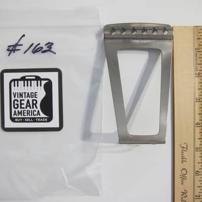 Harmony & Silvertone Flat Top Guitar Tailpiece Authentic Vintage Part Circa-1950s-1960s-Chrome image 7