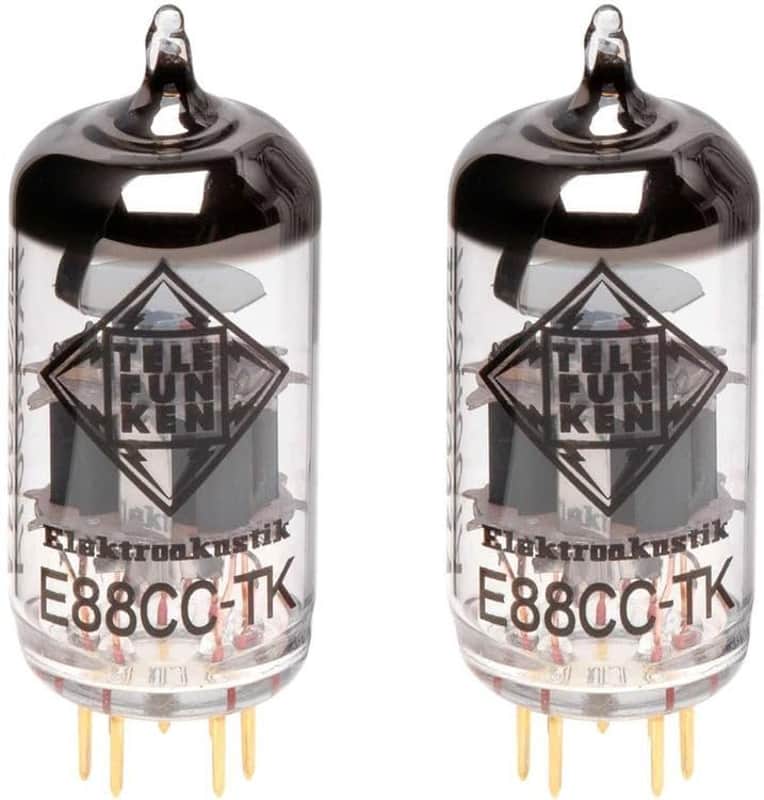 Telefunken E88CC-TK Black Diamond Series Preamp Tubes - Matched Pair, Balanced Triodes image 1