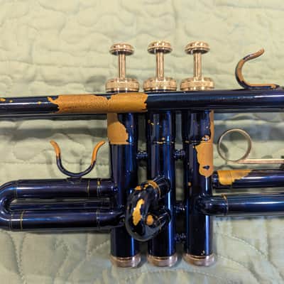 blue Merano Student Beginner Trumpet with Mouthpiece and Carrying Case image 9