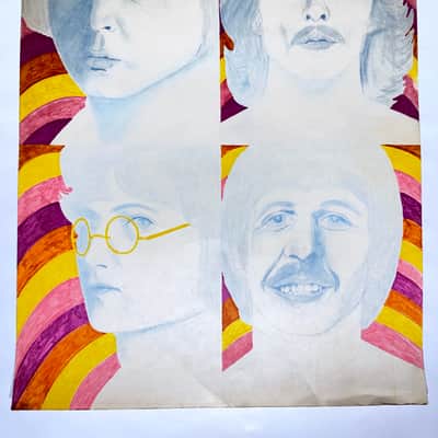 THE BEATLES ARTWORK !! 1960's Dwight Russ Artwork image 1