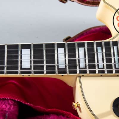 2001 Gibson Les Paul Custom Alpine White (Aged Cream) Ebony Board w/ OHSC image 4