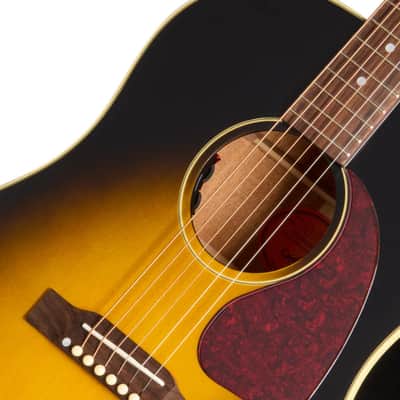 Epiphone J-45 Standard Acoustic-Electric Guitar w/ Premium Gig Bag - Vintage Sunburst image 4