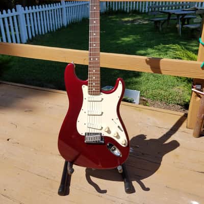 Rare & Limited Lace Sensor Fender  Deluxe American Standard Stratocaster 1989 Red w/ Gig Bag image 2
