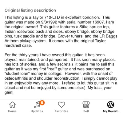 Taylor 710-LTD 1992 image 2