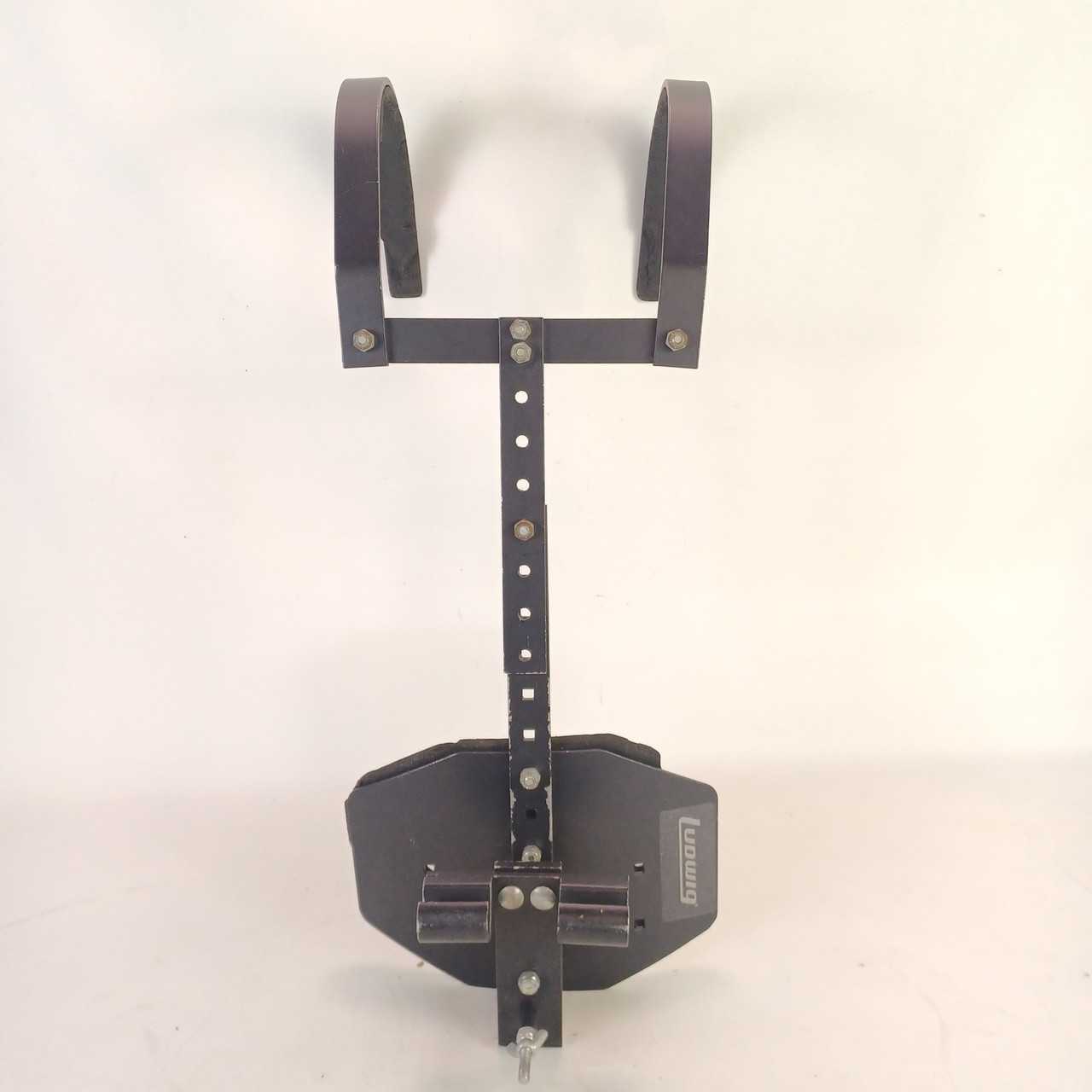 Ludwig Harness Carrier Black Marching Snare Drum Block Logo USA Parade Mount — main photograph