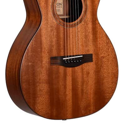 Teton STP103NT 103 Series Solid African Mahogany Top Parlor Shape 6-String Acoustic Guitar - Natural image 1