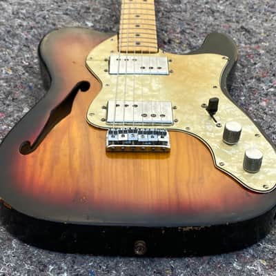 Fender Telecaster Thinline 1972 - Sunburst - Maple fingerboard image 4