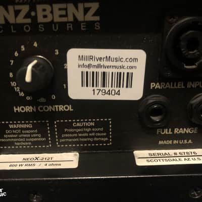 Genz Benz NeoX-212T 600W 4 Ohm 2x12" Bass Speaker Cabinet image 6