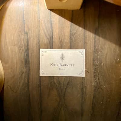 2016 Kris Barnett, Cedar Ziricote, Hybrid Fan Lattice Braced, Elevated Fingerboard , Soundport image 5
