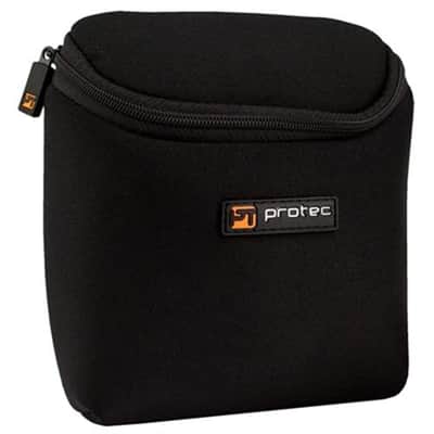 Protec Tuba/Tenor Sax 3 Piece Neoprene Mouthpiece Pouch-Black image 2