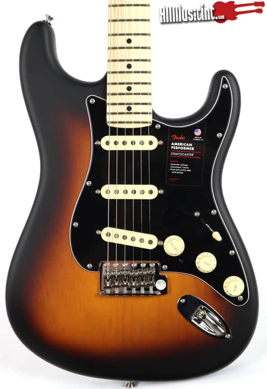 Fender American Performer Sugar Pine Stratocaster Satin Sunburst Electric Guitar image 1