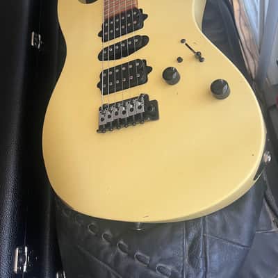 Suhr Modern Antique Vintage Yellow with Roasted Flame Maple Neck, WOW! image 1