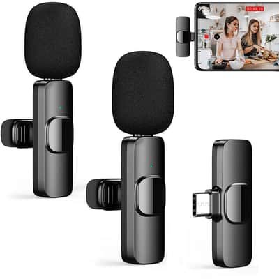 Wireless Lavalier Microphone Portable Audio Video Recording Mini Mic for iPhone Android Live Broadcast Gaming Phone Microfonoe image 2