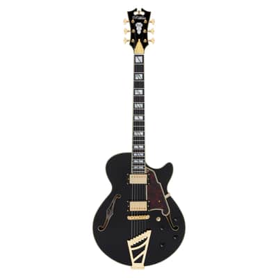 D'angelico Excel SS w/ Stairstep Tailpiece - Solid Black - B-Stock image 2